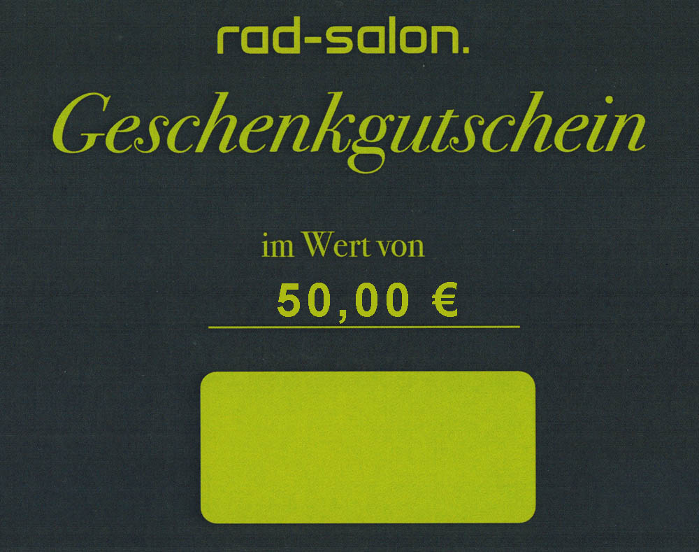 Geschenkgutschein Radlbauer 50,00 EURO 